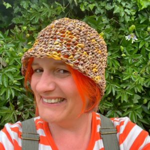 crochet pattern: raffia bucket hat