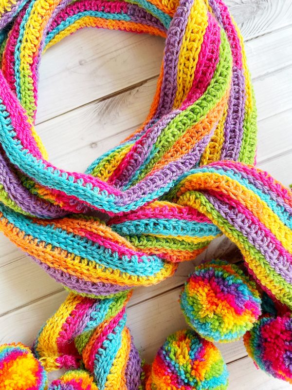 crochet pattern: in the loop crochet scarf
