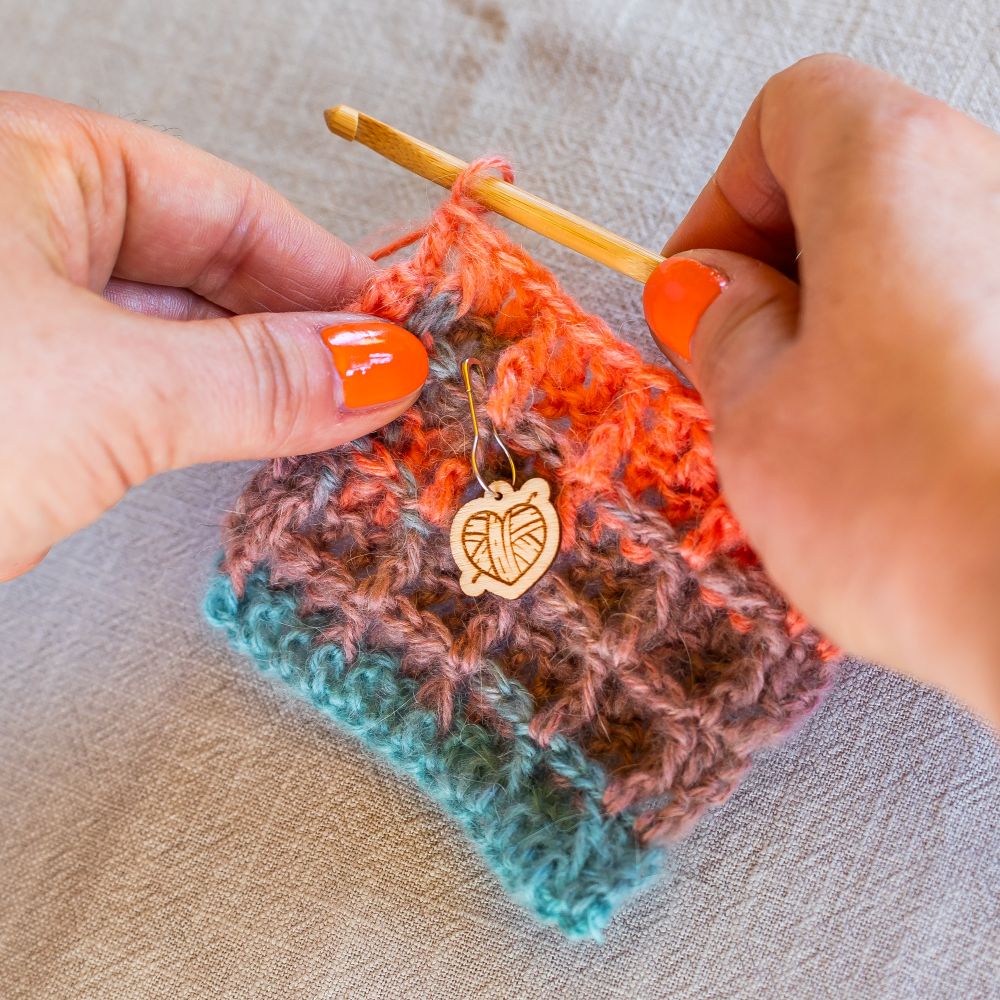 engraved wooden stitch markers | gifts for crocheters