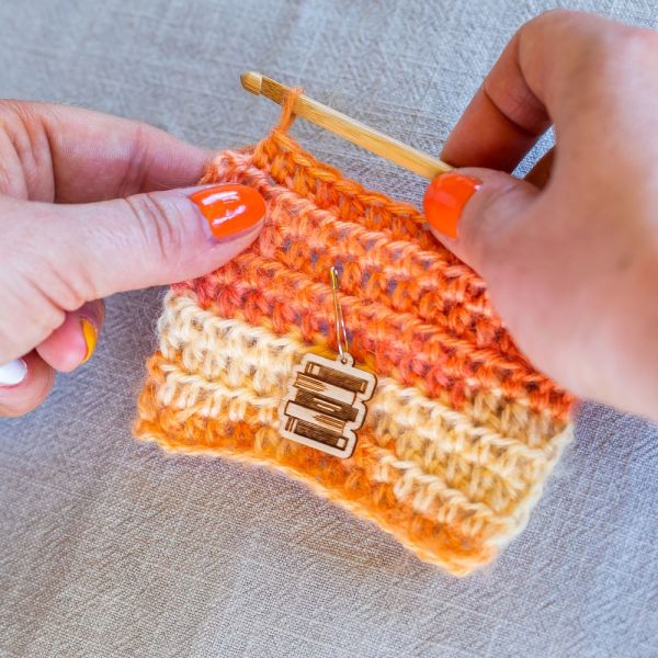 engraved wooden stitch markers | gifts for crocheters