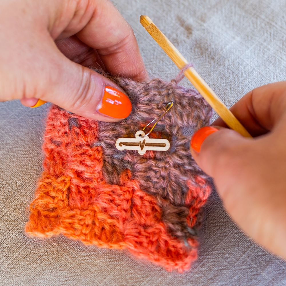 engraved wooden stitch markers | gifts for crocheters