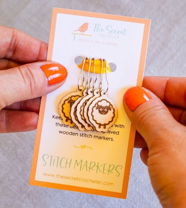 engraved wooden stitch markers | gifts for crocheters