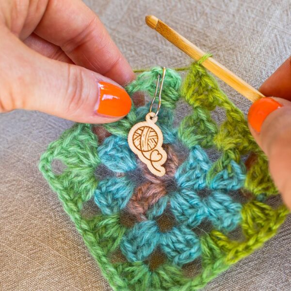 engraved wooden stitch markers | gifts for crocheters