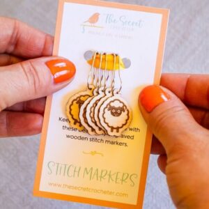 engraved wooden stitch markers | gifts for crocheters