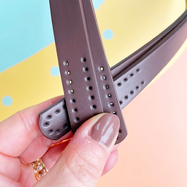 faux leather bag handles