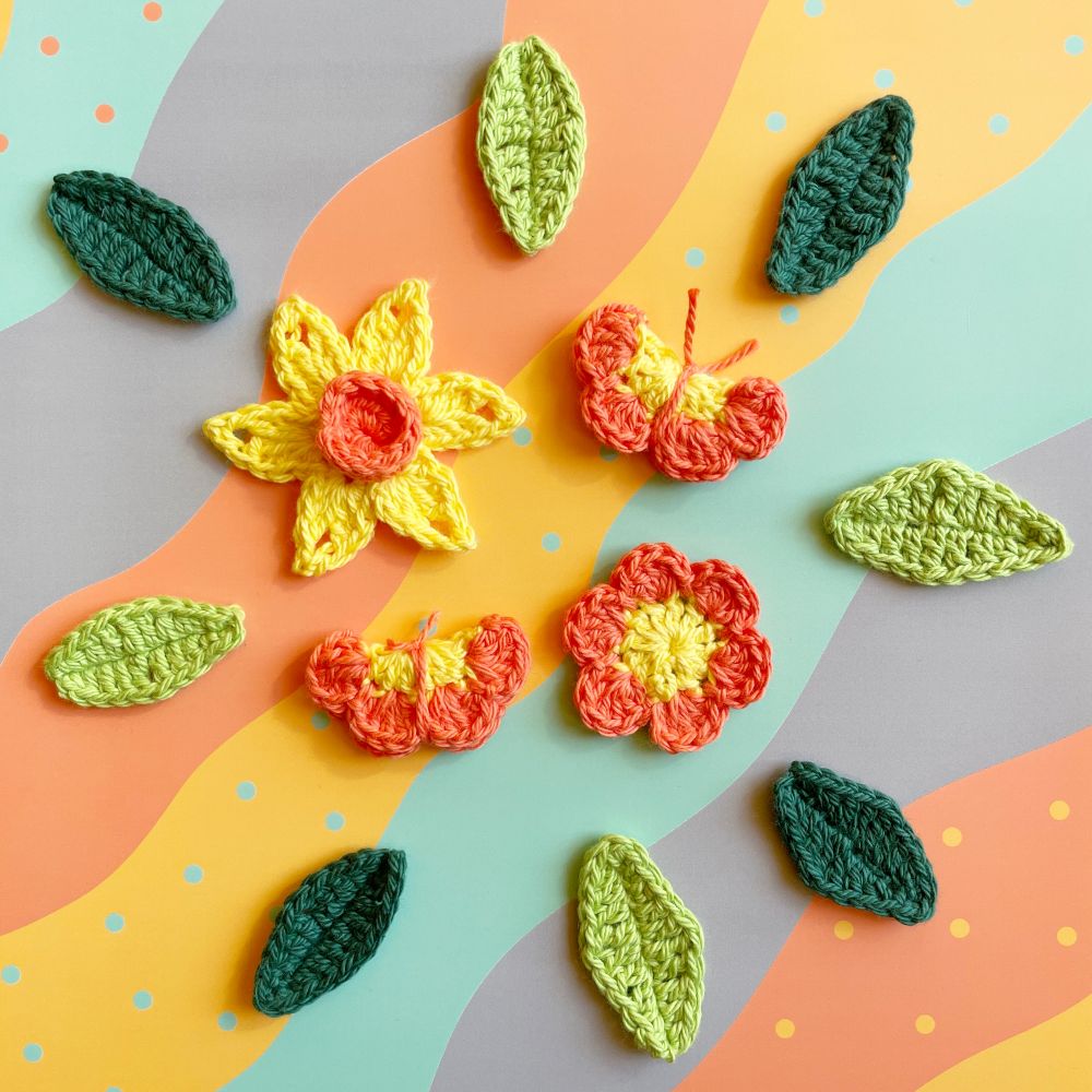 spring & easter wreath crochet kit seasonal craft project