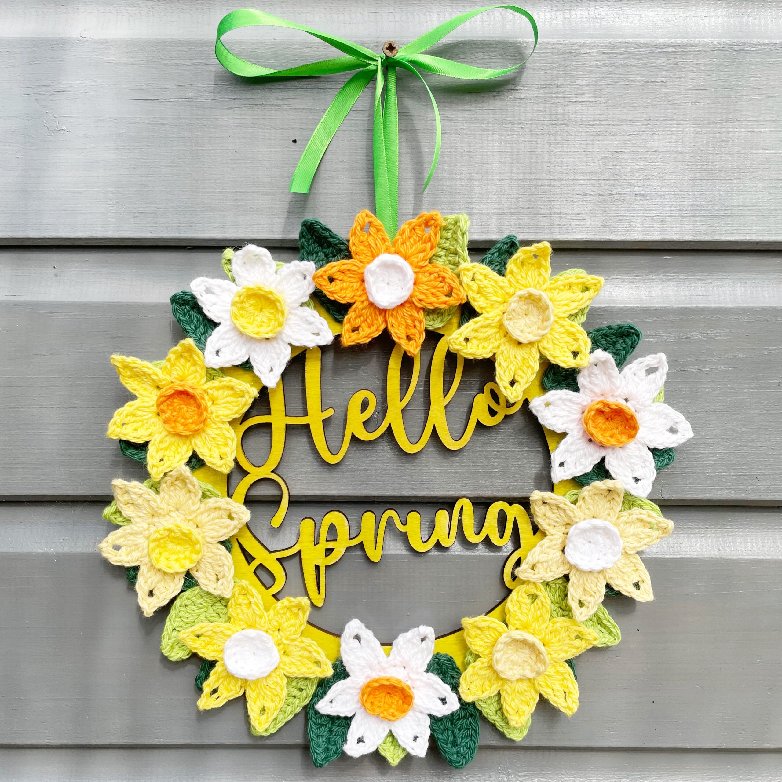 spring wreath crochet kit