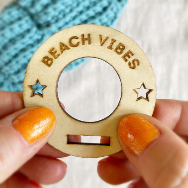 beach vibes wooden ring