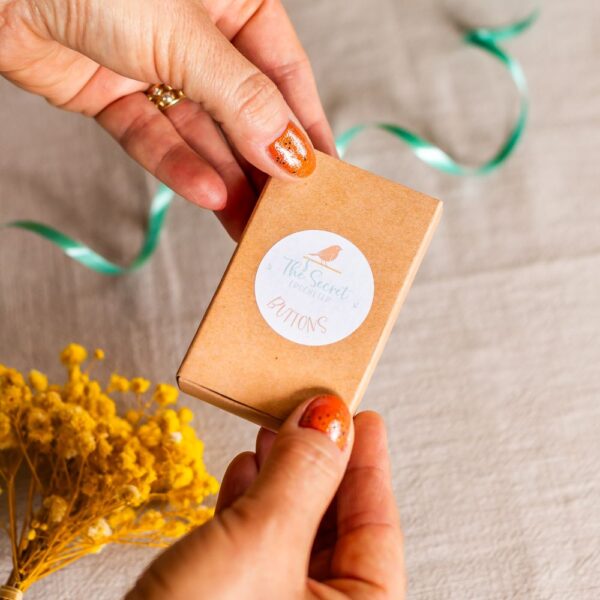 personalised wooden crochet buttons tags for crafters – 25mm