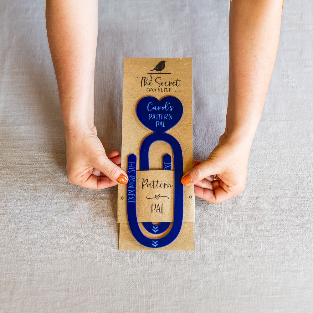 crochet & knitting pattern tracker personalised acrylic pattern pal