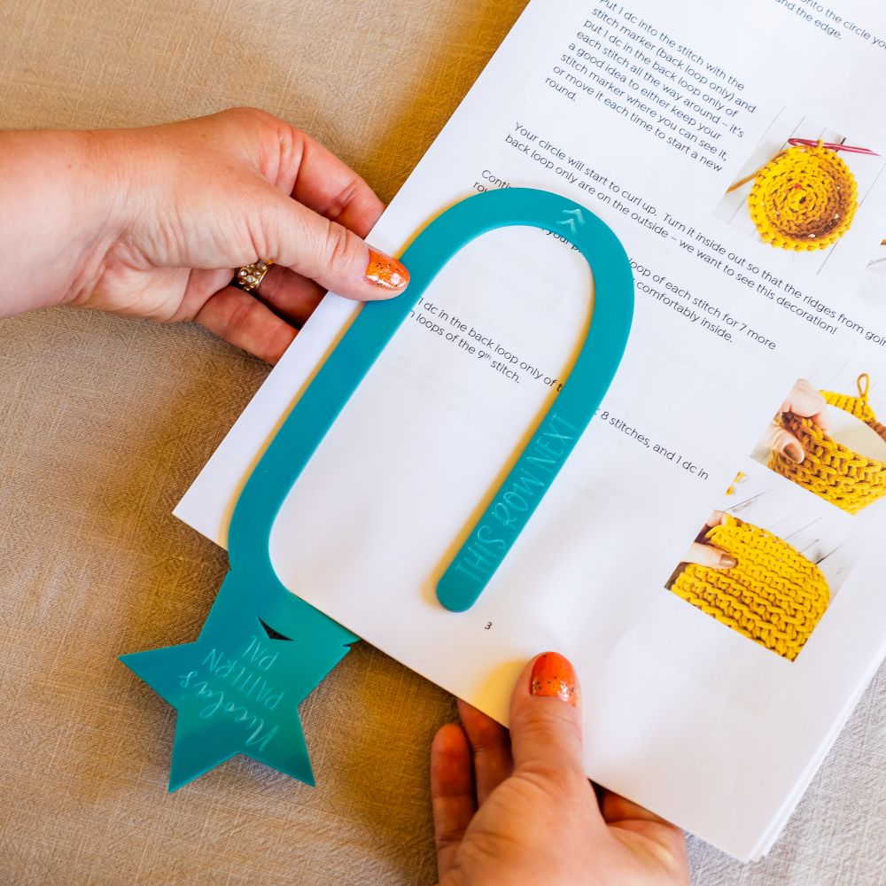 crochet & knitting pattern tracker personalised acrylic pattern pal