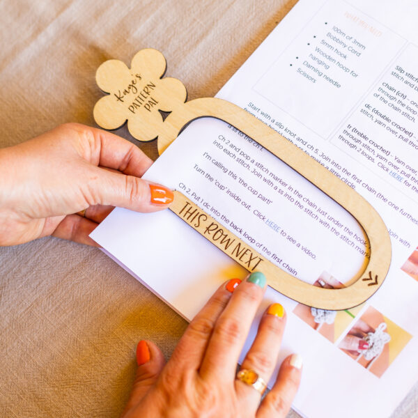 wooden row tracker clip personalised pattern pal