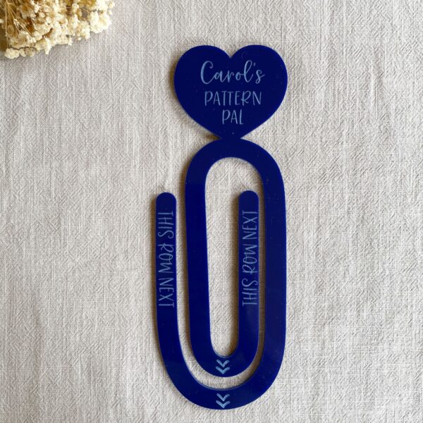 dark blue crochet pattern tracker