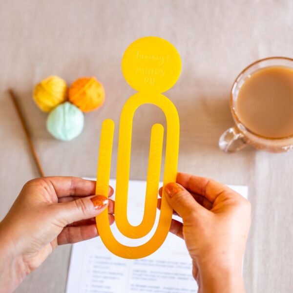 crochet & knitting pattern tracker personalised acrylic pattern pal