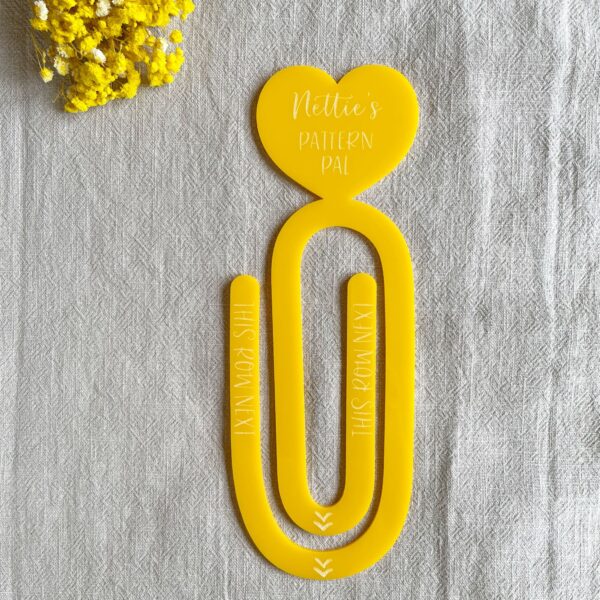 yellow crochet pattern holder