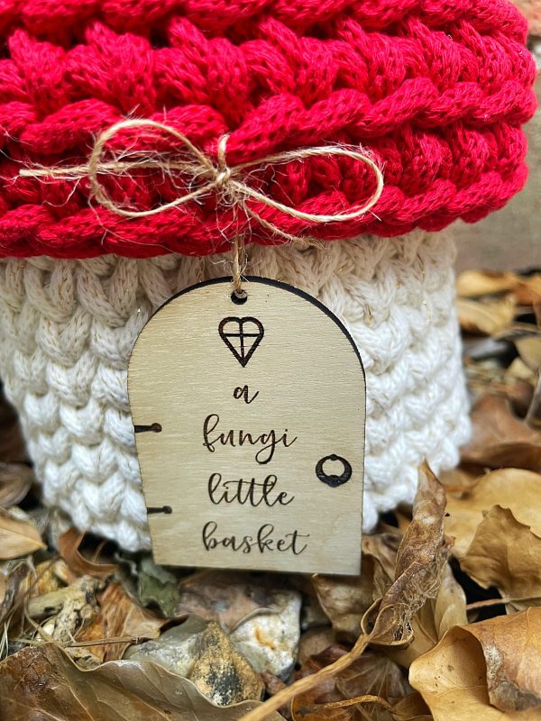 autumn baskets crochet kit acorn and toadstool basket kit