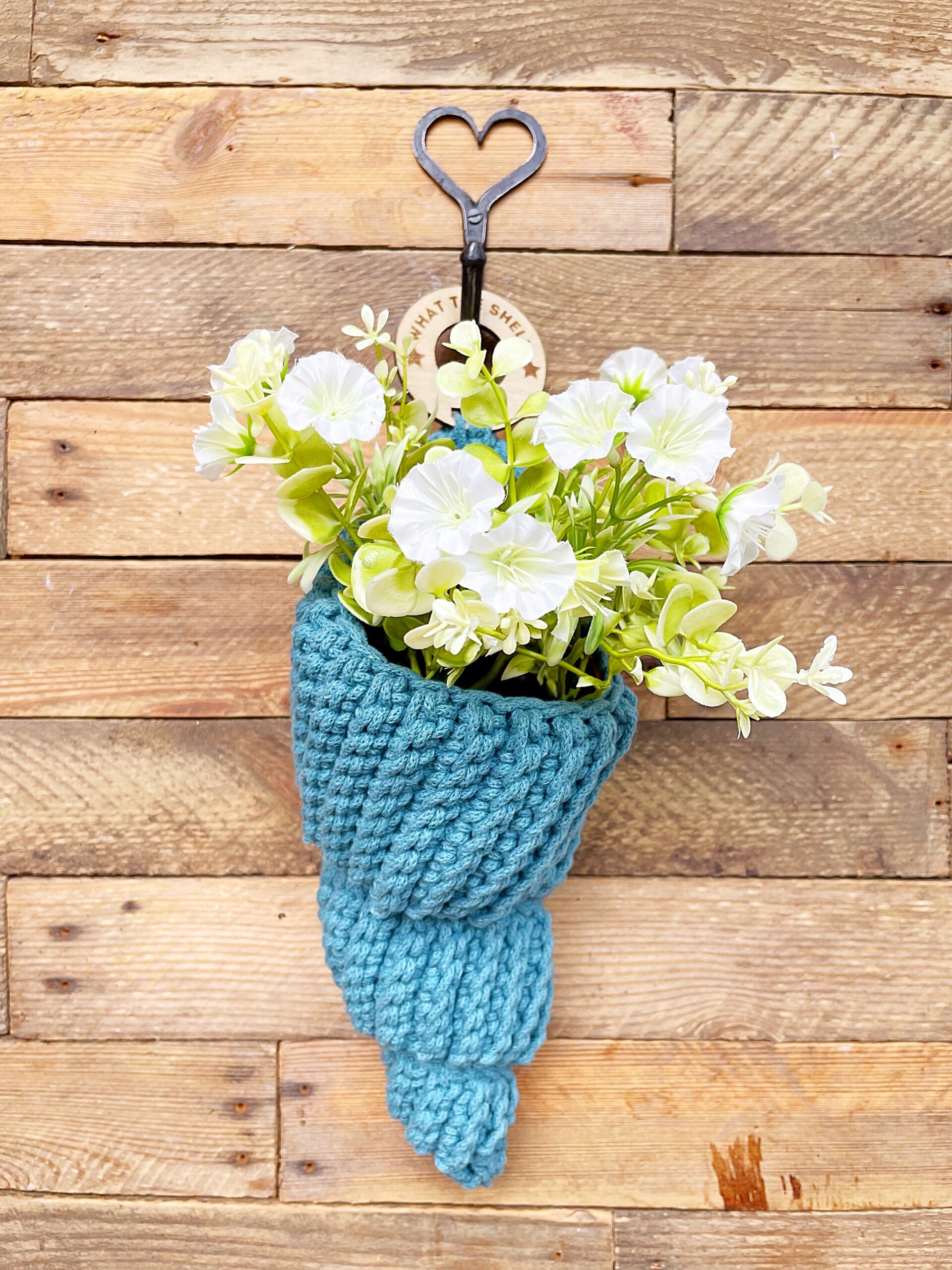 shell yeah crochet pattern spiral basket hanging shell pdf