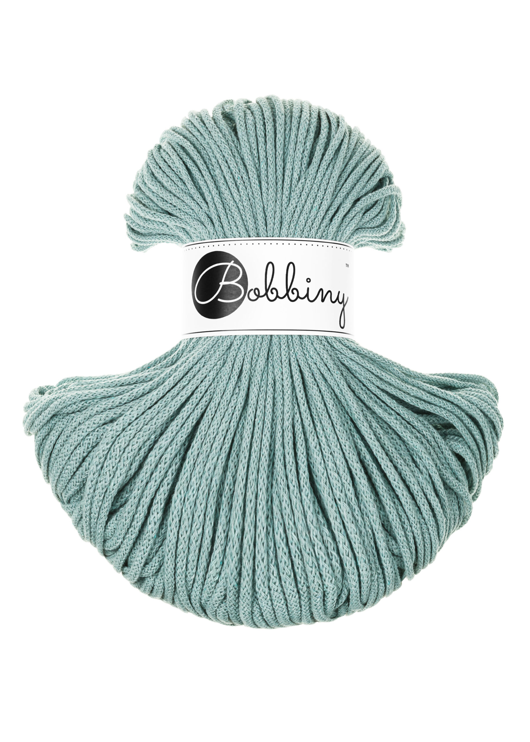 bobbiny 3mm braided cotton cord 100% recycled cotton
