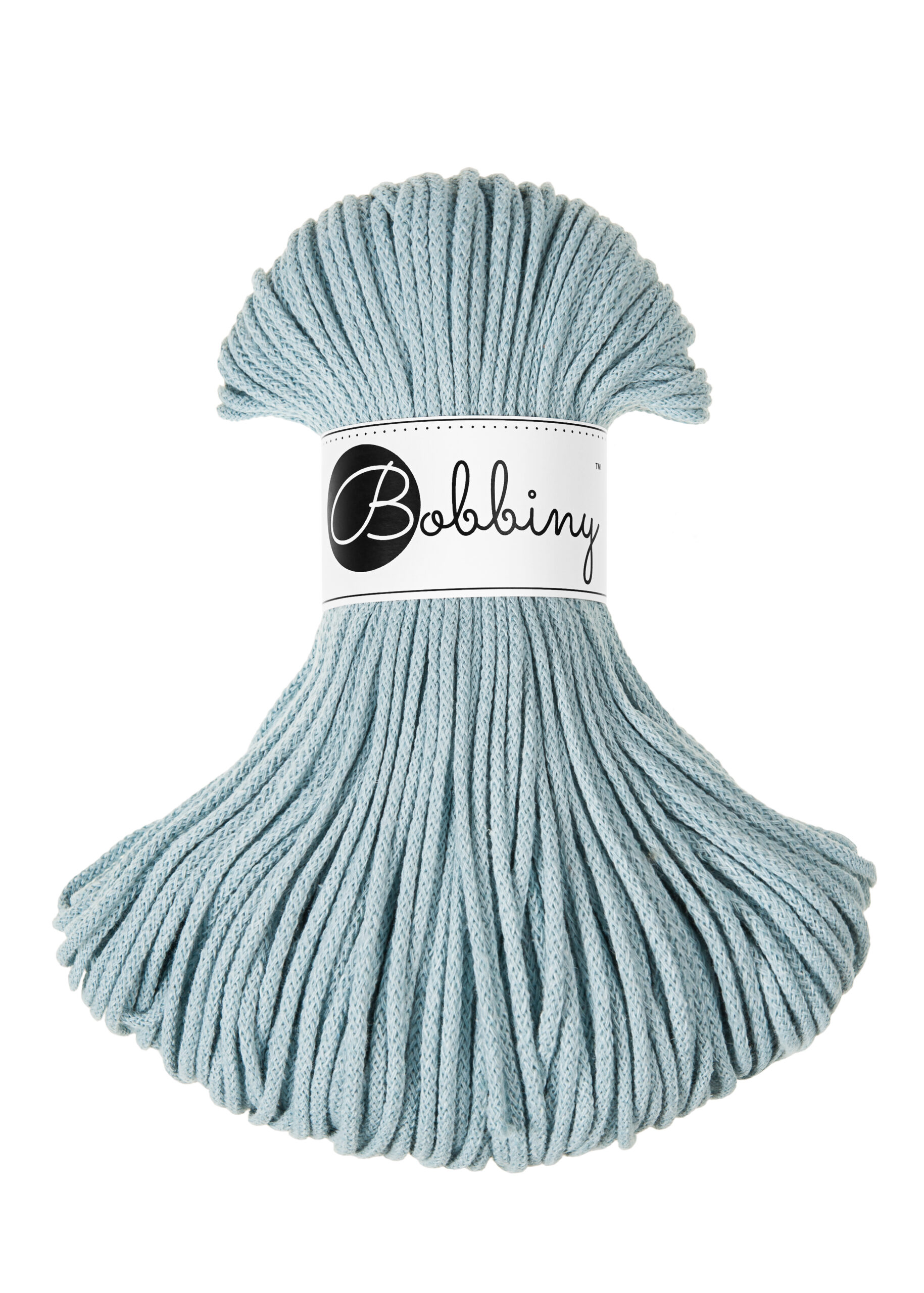 bobbiny 3mm braided cotton cord 100% recycled cotton