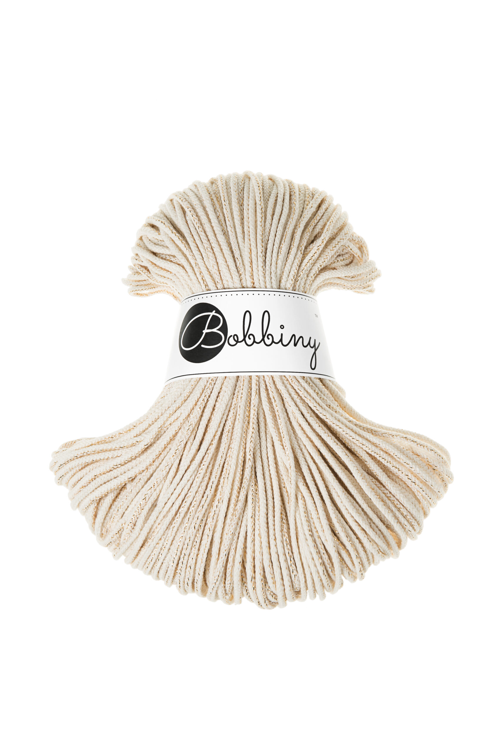 bobbiny 3mm braided cotton cord 100% recycled cotton