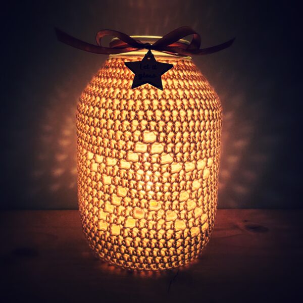 let it glow crochet lantern christmas crochet kit with jar
