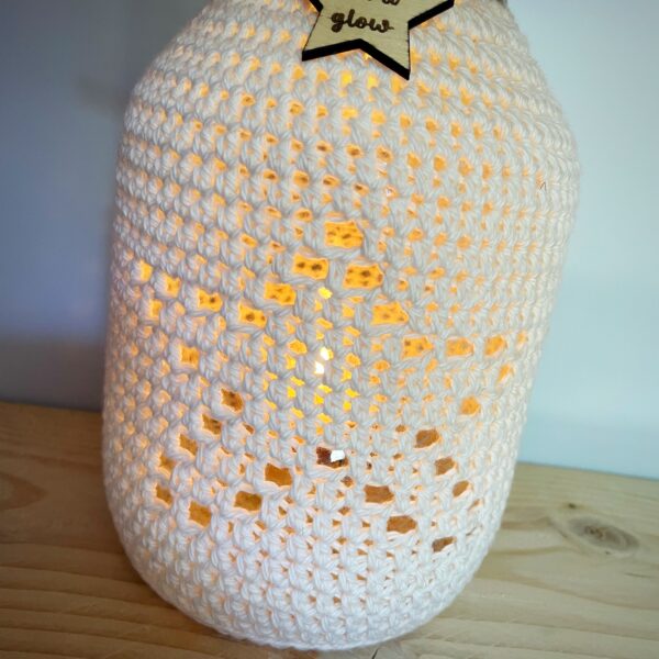 let it glow crochet lantern christmas crochet kit with jar