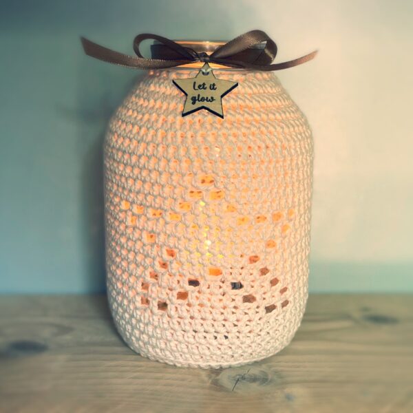 let it glow crochet lantern christmas crochet kit with jar