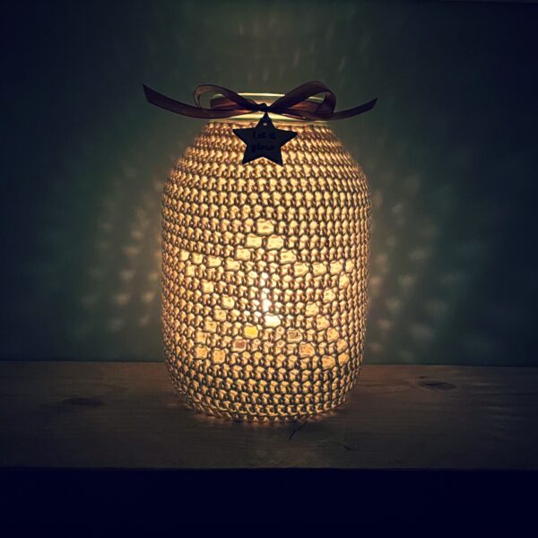 let it glow crochet lantern christmas crochet kit with jar