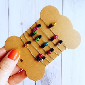 mini christmas bauble light string 1m craft embellishment