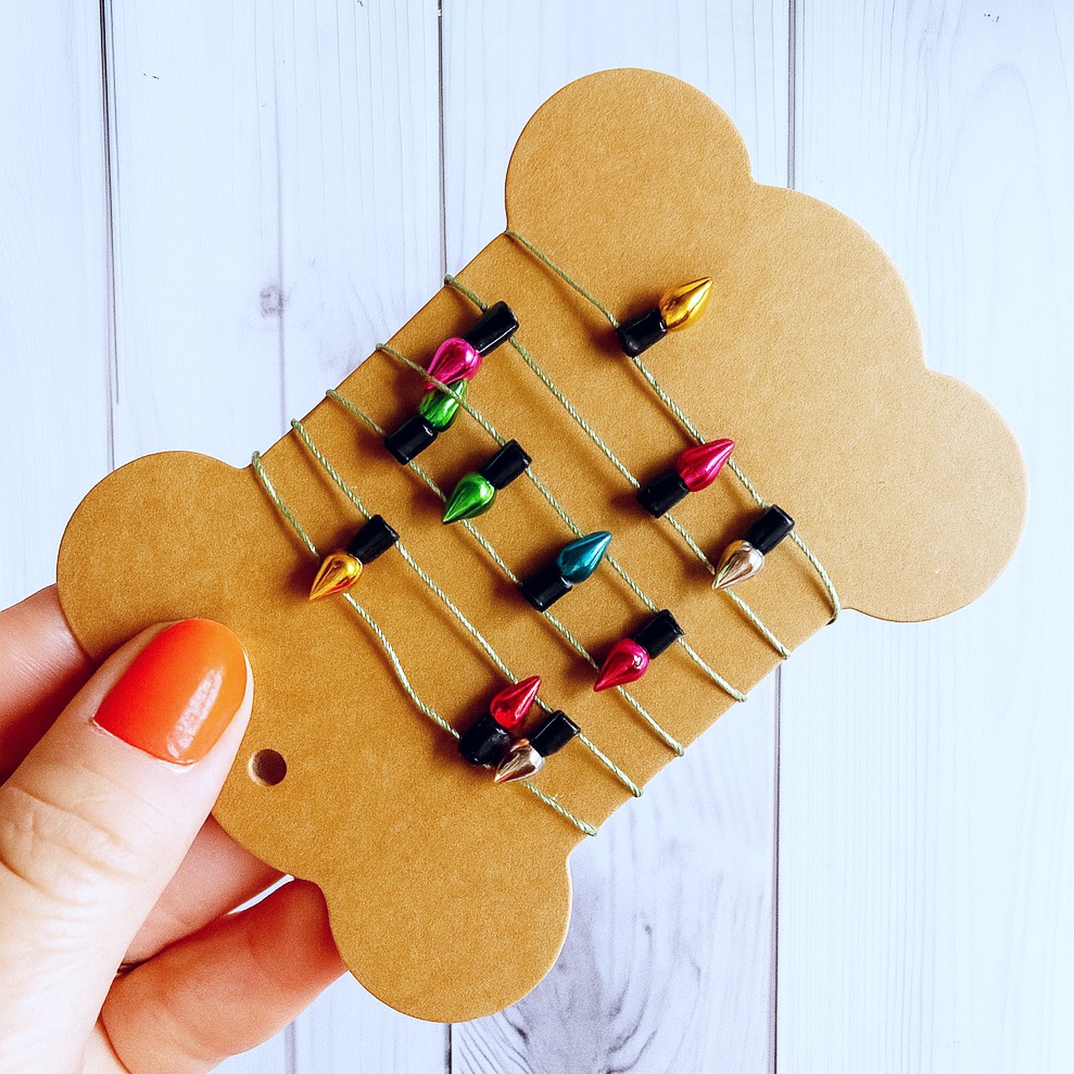 mini christmas bauble light string 1m craft embellishment