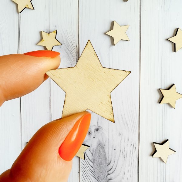 laser cut wooden stars crochet angel decor craft supply