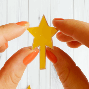 mirrored acrylic star crochet tree topper decoration