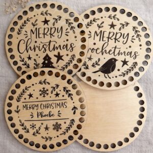 wooden basket base 14cm crochet basket base