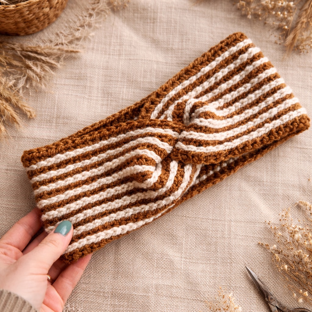 free crochet pattern for twisted headband cosy ear warmer