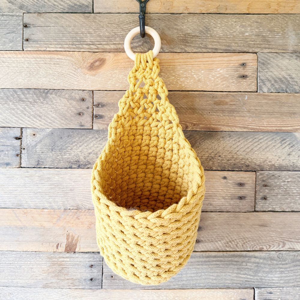 hanging basket crochet kit for plants and home storage