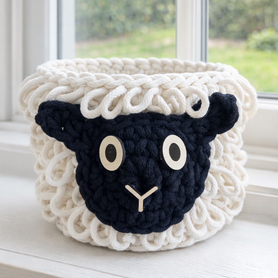 easter sheep crochet basket kit spring lamb crochet kit