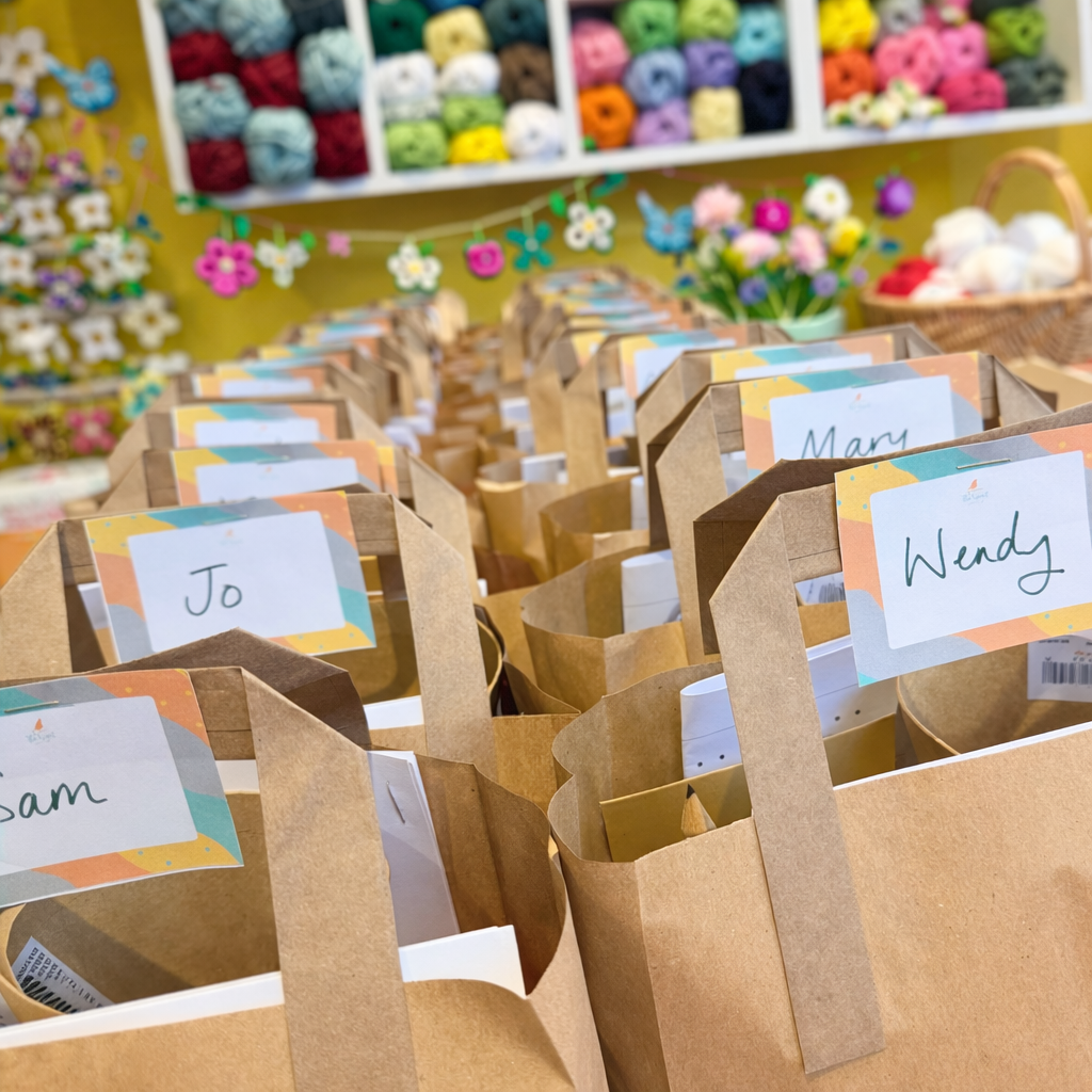 yarn & yap goody bag secret spring mini make crochet kit