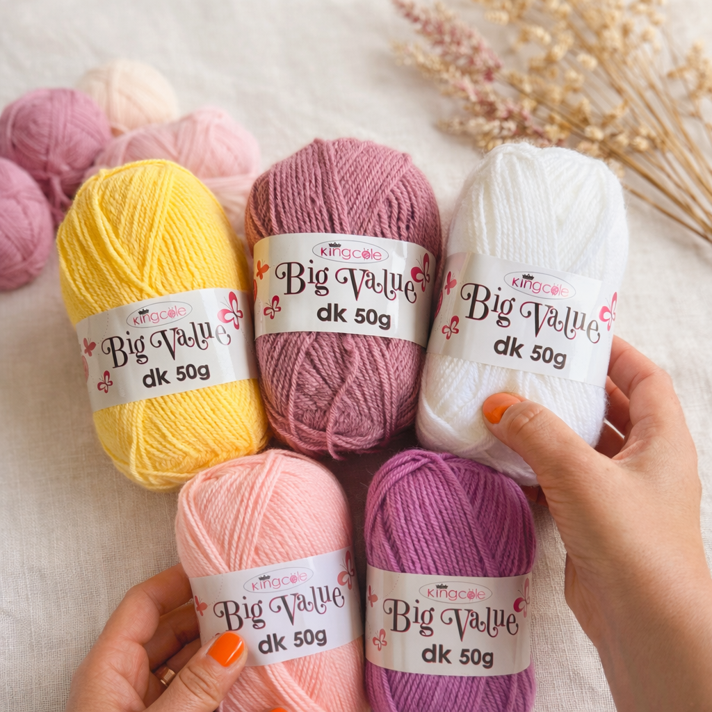 king cole big value dk 50g acrylic yarn for crochet and knitting