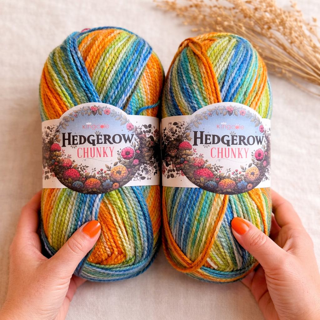 king cole hedgerow chunky yarn 200g variegated chunky yarn
