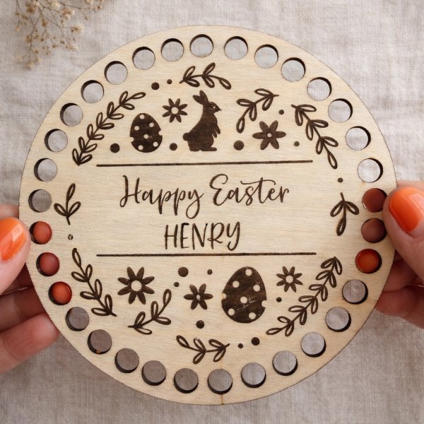 wooden basket base 14cm crochet basket base