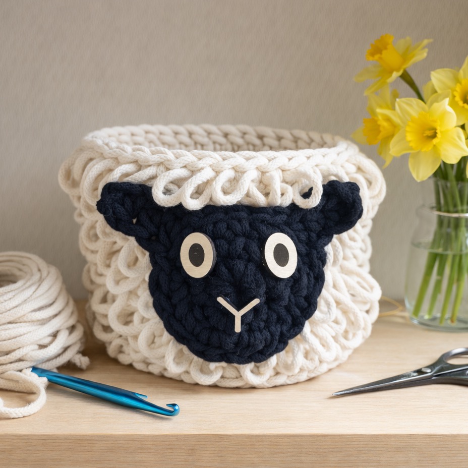 easter sheep basket crochet pattern (digital copy)
