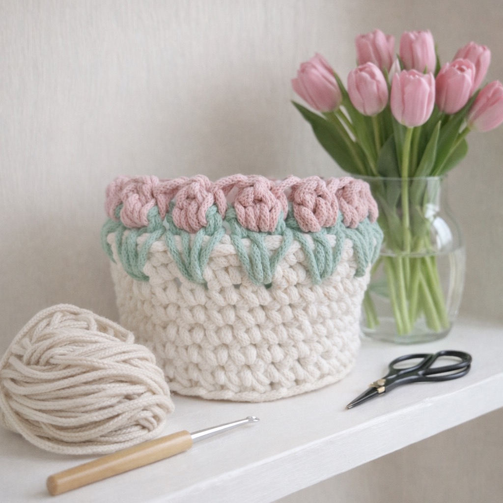 easter sheep basket crochet pattern (digital copy) (copy)