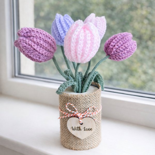 spring tulips crochet kit crochet flowers craft kit