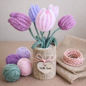 spring tulips crochet kit crochet flowers craft kit