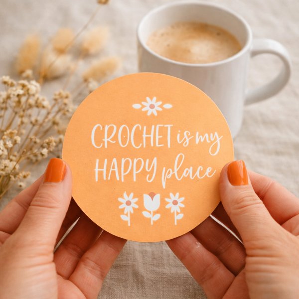 crochet coasters circular coasters for crocheters glossy
