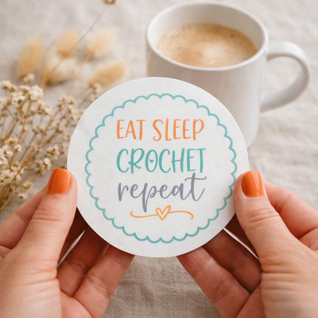 crochet coasters circular coasters for crocheters glossy