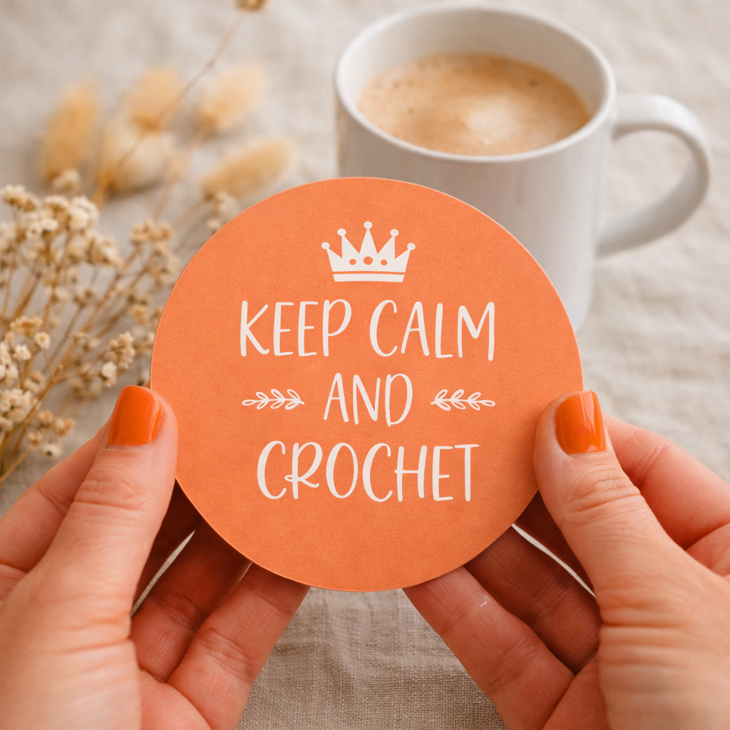 crochet coasters circular coasters for crocheters glossy