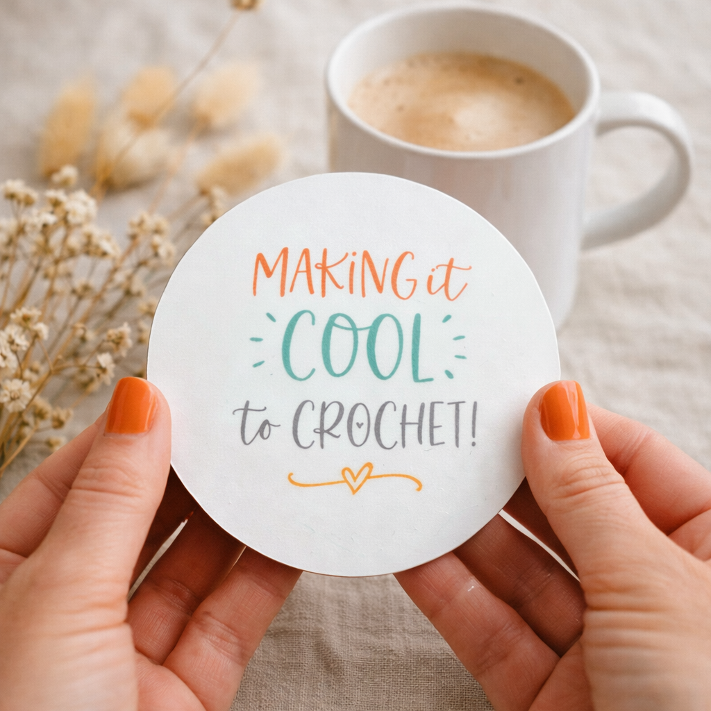 crochet coasters circular coasters for crocheters glossy