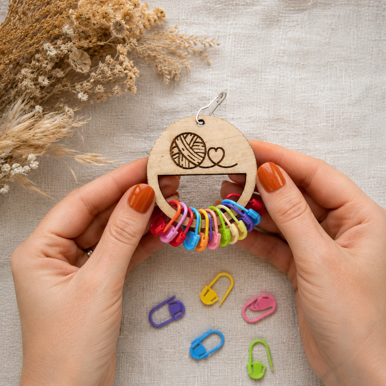 numbered stitch markers for crochet & knitting with holder (copy)