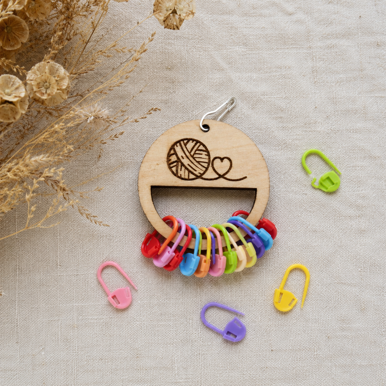 numbered stitch markers for crochet & knitting with holder (copy)